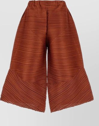 Pleats Please Issey Miyake wide leg tailored trousers structured volume