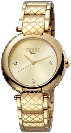 Gianfranco Ferre Gold Dial Ladies Watch FM1L099M0061