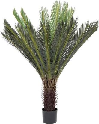 BIZZOTTO Bizzotto - Pianta artificiale Palma Cycas con foglie e rami in pe, vaso in plastica -120h cm