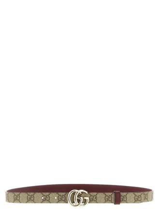 Gucci Beige GG Marmont Reversible Belt