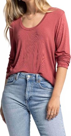 Thread & Supply Lauren Top In Cranberry