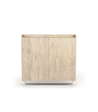 HERDASA Herdasa - Recibidor Zapatero 2 Puertas Modelo 526 Acabado Roble Claro, 87 Cm (alto) X 90 Cm (ancho) X 25.5 Cm (prof.)