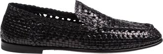 Dolce & Gabbana Zwarte Loafer Slof Elegante Stijl - Heren - Loafers - Zwart - 41 EU - Leer - Schoenen