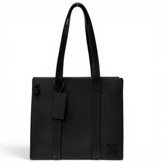 Louis Vuitton Pre-owned LV Aerogram Leather Tote Bag - Heren - Pre-owned - Zwart - Maat: ONE Size Leer