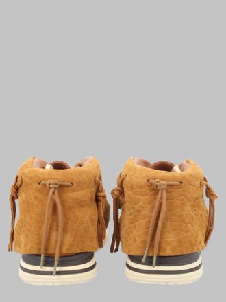 Visvim Lamb Skin Lace-Up Ankle Boot - Beige