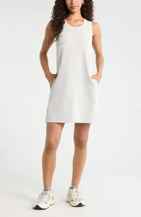 Zella Soft Luxe Tank Dress in Grey Light Heather at Nordstrom, Size X-Large