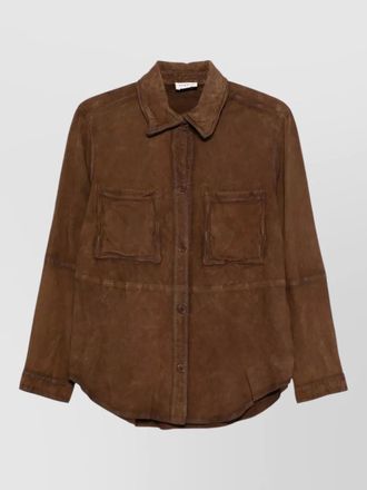 Parosh suede fitted jacket