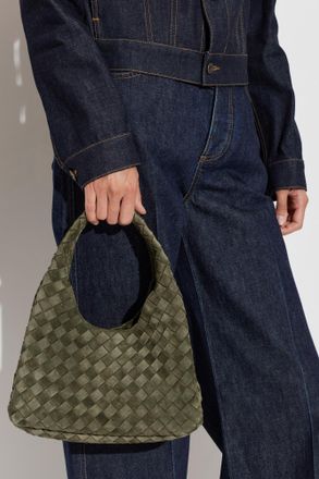Bottega Veneta Campana Small Bag, Womens, Green