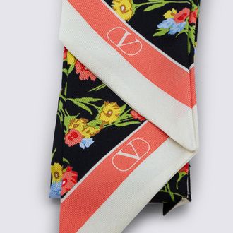 Valentino Garavani Womens Scarfs Nero-Multicolor-Corallo-Burro _se Nero/multicolor/corallo/burro