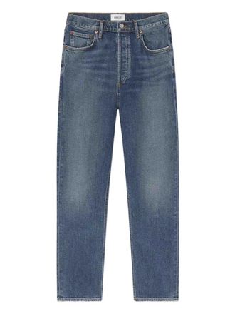 A Gold E 90s Pinch Waist Crop Jeans - women - Regenerative Cotton/Elastane - 30 - Blue