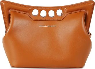 Alexander McQueen Uitgesneden leren mini-tas - Bruin