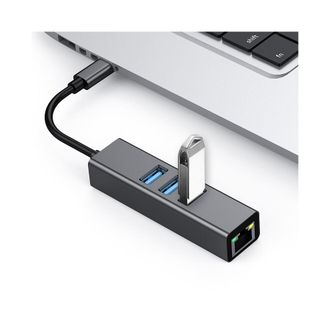 OEM Centro De Datos Port&aacute;til, Adaptador Usb-c A Ethernet Para Acceso Gigabit Ethernet Ininterrumpido Y Puerto Usb 3.0 Para Transferencia R&aacute;pida De Datos E