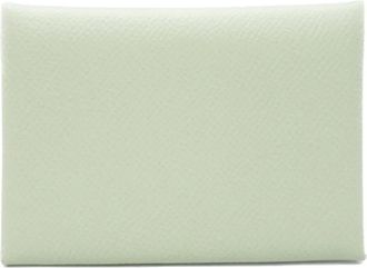 Hermès 2024 Calviduo Verso case holder - women - Calf Leather - One Size - Green