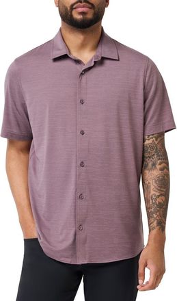 Travis Mathew The Heater Button-Up Shirt in Moonscape at Nordstrom, Size Xx-Large