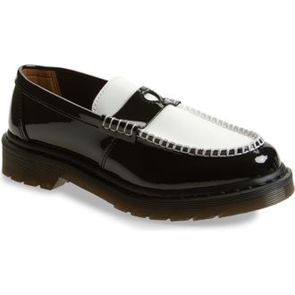 Dr. Martens Penton Heart Penny Loafer in Black/White at Nordstrom Rack, Size 5Us/ 3Uk