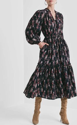 byTiMo Bohemian Belt Dress In Midnight Paisley