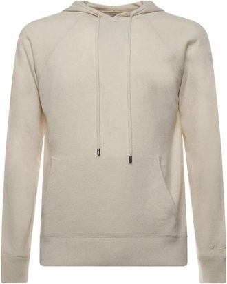 MC2 Saint Barth Wilbur Hoodie - Heren - Ronde hals truien - Wit - 2XL - Wol - Truien & Vesten