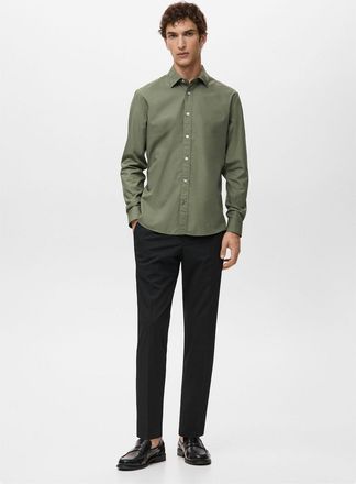 Mango Camicia 100% cotone regular-fit kaki - Uomo - XXL - MANGO MAN