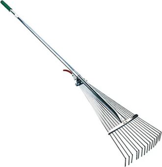 Trade Shop Trade Shop - Rastrello Raccoglifoglie Allungabile In Metallo Raggi Regolabili Telescopico