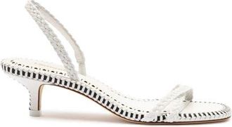 Larroude Mini Annie Sandal in White at Nordstrom, Size 7.5