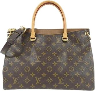 Louis Vuitton Pre-owned Pallas Monogram Tas - Dames - Vintage Handtas - Bruin - ONE Size - Leer - Vintage