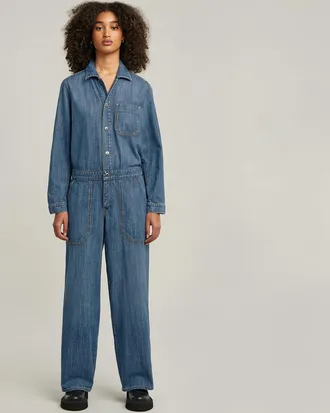 G-Star 1 Pocket Overal - Midden blauw - Dames