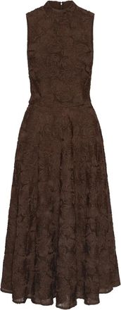 Rotate Maxi Mesh Jurk - Dames - Casual kleedjes - Bruin - M - Kleedjes