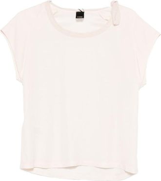 Pinko Pink T-Shirt With Side Bow On The Neck