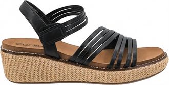 Corkys Footwear Womens What About Now Wedge Sandal In Black
