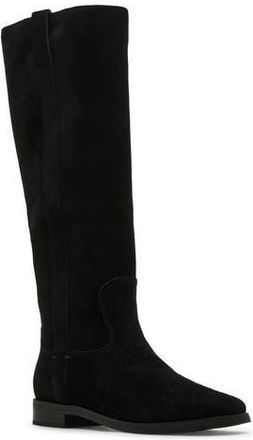 Blondo Deacon Knee High Waterproof Riding Boot in Black Suede at Nordstrom Rack, Size 6.5 Regular Calf