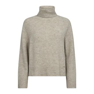 Mos Mosh Turtlenecks, female, Gray, M, Feather Gray Rollneck Knit Jumper