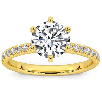 Pompeii3 1.58Ct Diamond Engagement Ring 14k Gold Lab Grown