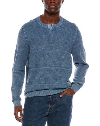 Tommy Bahama Saltwater Textured Abaco Split Crewneck Sweater