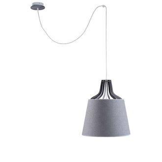 Netlighting Lucio Dome Pendant Ceiling Light Grey 38cm 1x E27 200cm Wire