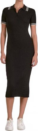 Elan Short Sleeve Sweater Dress In Black