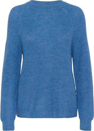 Soaked In Luxury SLTuesday Raglan Pullover - Dames - Ronde hals truien - Blauw - XL - Wol - Truien & Vesten