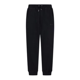 A|X Armani Exchange Broeken, Dames, Zwart, M, Katoen, Logo Trekkoord Taille Elastische Enkelbroek