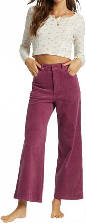 Billabong Be Free Corduroy Pants In Blackberry