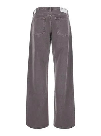 A Gold E Low-Rise Loose-Fit Cotton Jeans - Brown