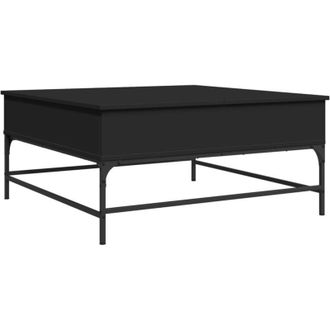 vidaXL Mesa De Centro Madera De Ingenier&iacute;a Y Metal Negro 95x95x45 Cm Vidaxl