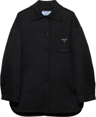 Prada Giacca con logo - Nero
