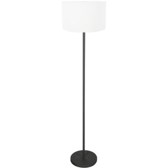 Steinhauer Mexlite - lampada da terra - Noor - bianco nero - metallo tessile