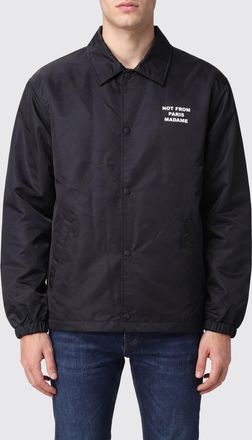 Dr&ocirc;le de Monsieur Dr&ocirc;le de Monsieur Giacca a camicia in nylon con logo slogan a contrasto