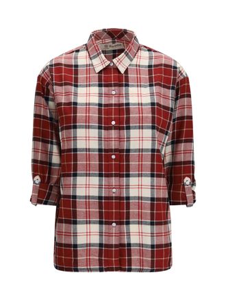 Barbour Check Cotton Shirt - Red