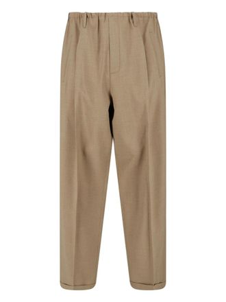 Magliano Brown Peoples Relaxed Fit Pleated Trousers