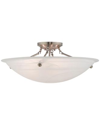 Livex Lighting Livex Oasis 4-Light Brushed Nickel Ceiling Mount