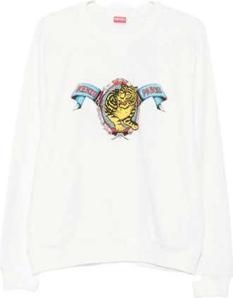 Kenzo Hoodies & sweatvesten, Heren, Wit, S, Nylon, Sweatshirt