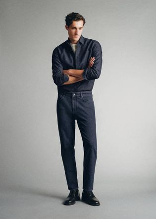 Mango Jeans made in Italy, tapered fit, in tessuto Candiani black denim - Uomo - 46 - MANGO MAN