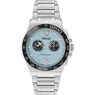 Versace Greca Reaction Chronograph Bracelet Watch, 43mm in Ip Stainless Steel at Nordstrom