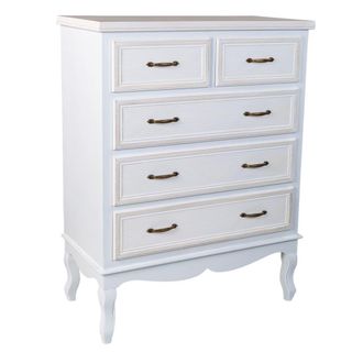 Wanderlust Deco Comoda de madera color blanco 80x40x105h cm